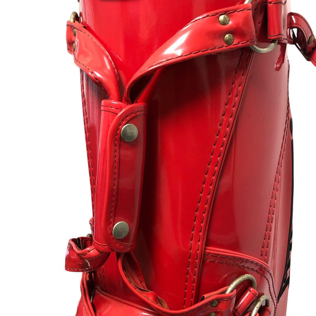 【希少品】フェラーリ エナメル キャディバッグ ゴルフバッグ 赤 レッド