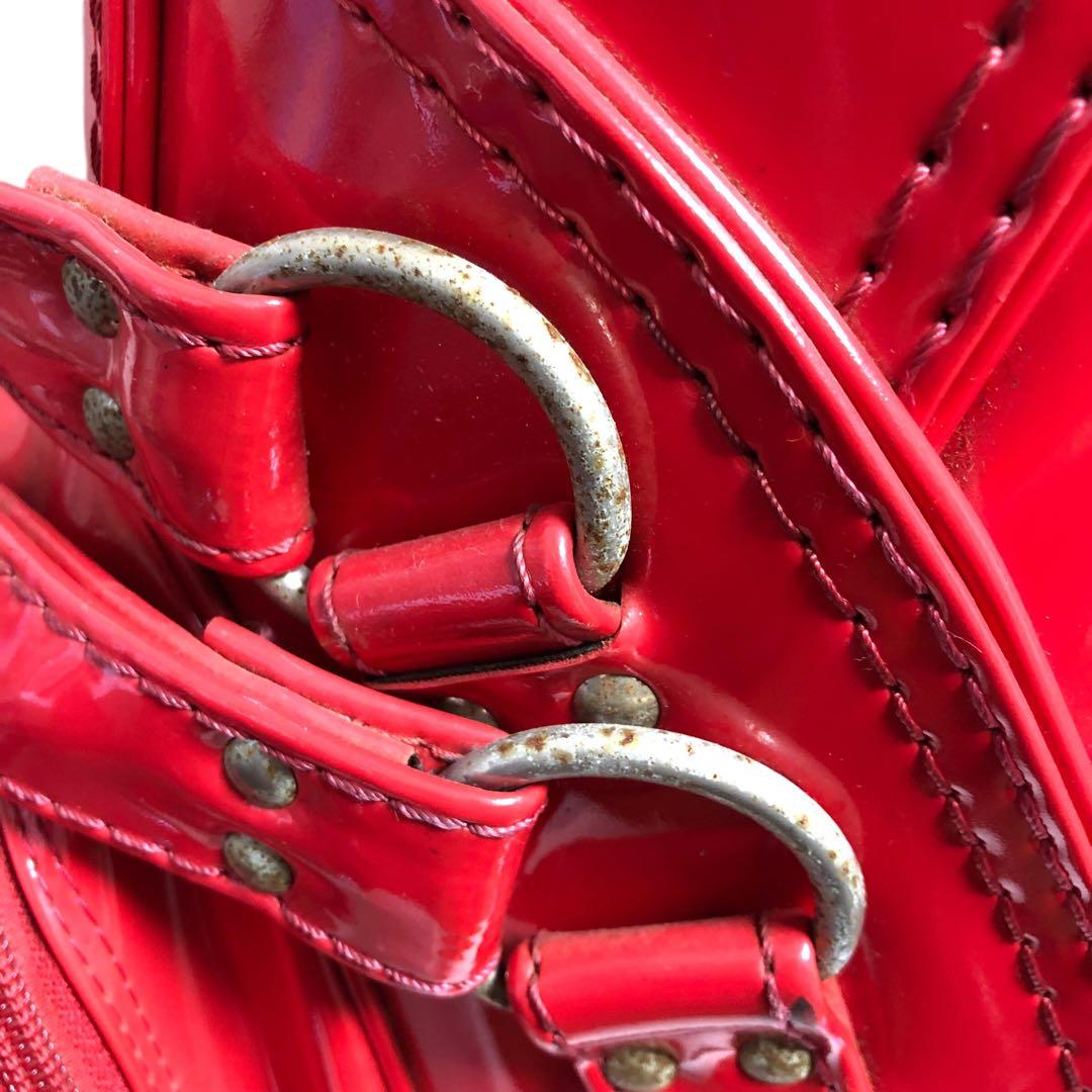 【希少品】フェラーリ エナメル キャディバッグ ゴルフバッグ 赤 レッド