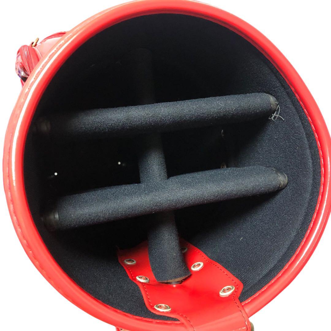 【希少品】フェラーリ エナメル キャディバッグ ゴルフバッグ 赤 レッド