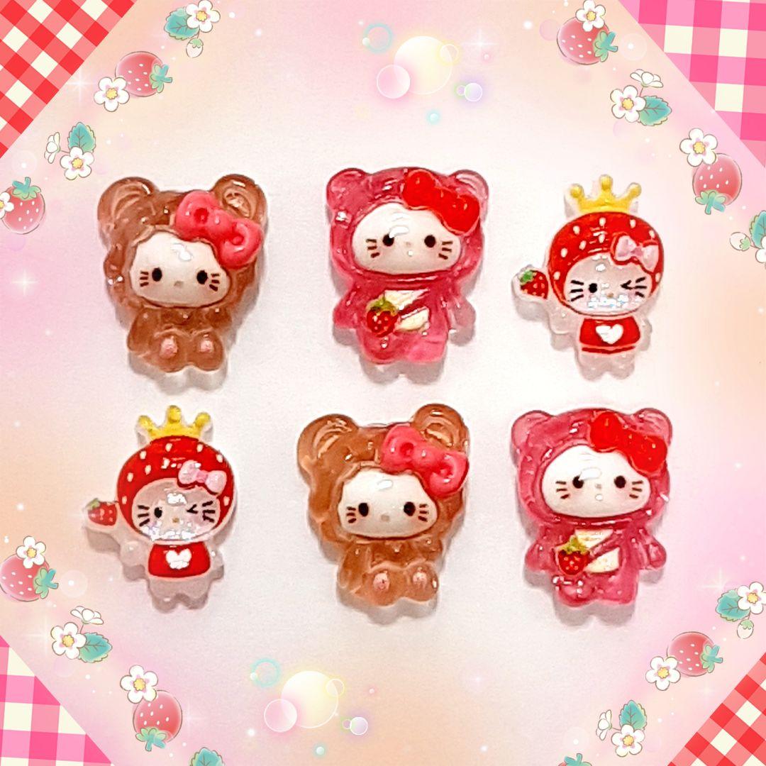 ハローキティ キャラクター 3dネイルパーツ キティちゃん くまさん＋