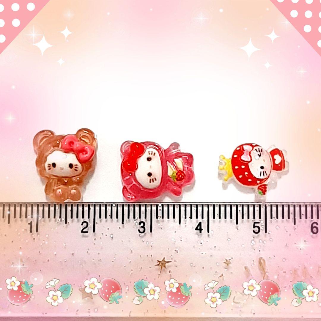ハローキティ キャラクター 3dネイルパーツ キティちゃん くまさん＋