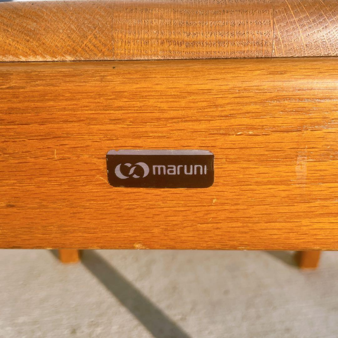 【希少①】マルニ maruni 木製ダイニングチェア ラタン 籐 旧ロゴ 椅子