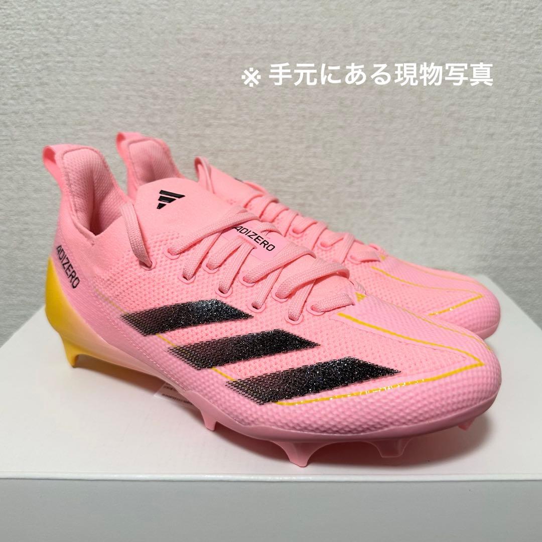 アディダス 25 アディゼロ エレクトリック+ アメフト スパイク ピンク