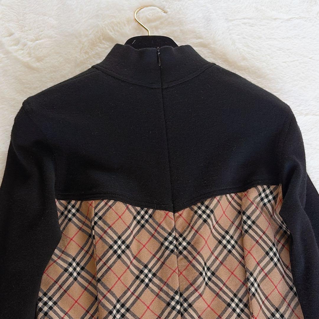 【バーバリーズブルーレーベル】アシメタートル ドッキングワンピース ノバチェック