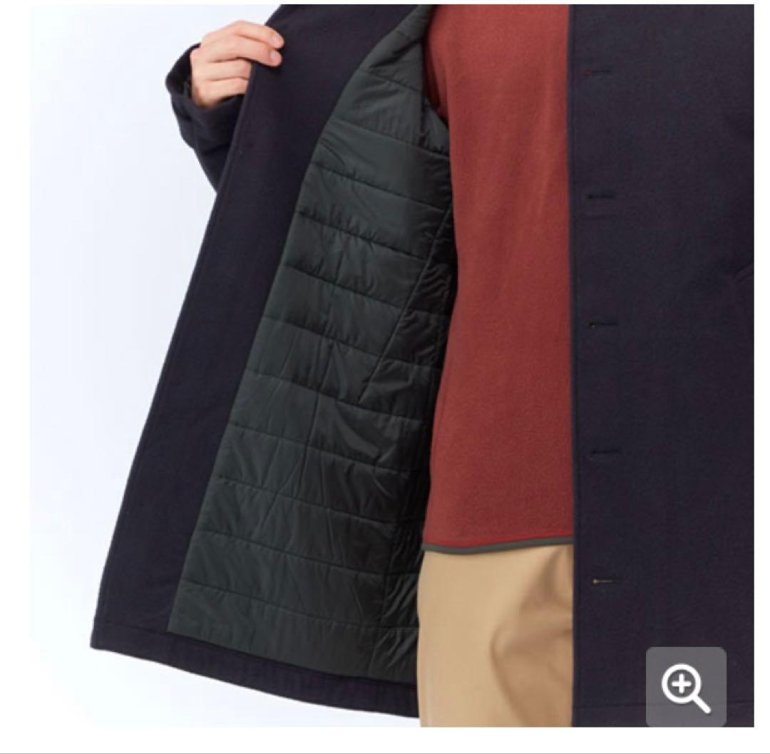 【美品】mont-bell ウールビジネスコート／キルティング裏地・高保温仕様