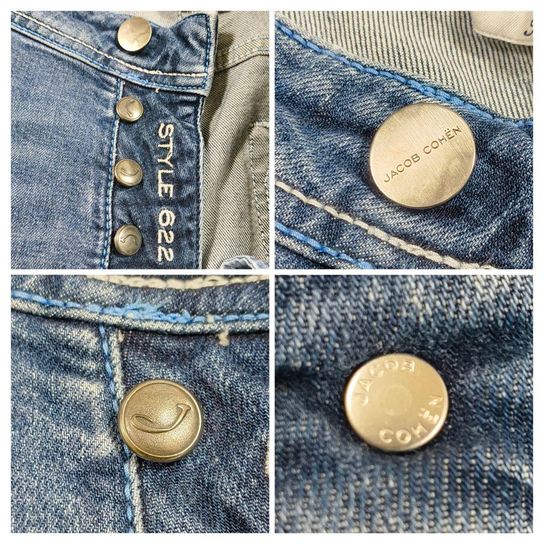 ヤコブコーエン PW622 ストレートジーンズ w32　インディゴブルー 伸縮性