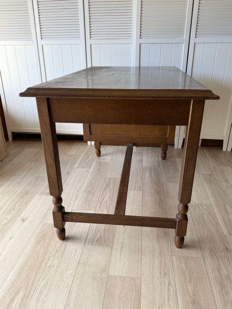 日本製 アンティーク デスク 机 ヴィンテージ 什器 書斎机 事務机 モリヤ家具