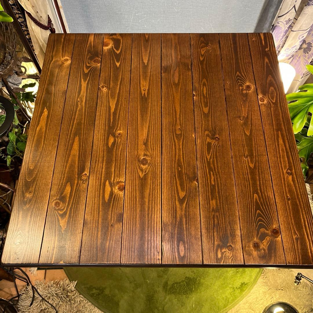 インダストリアル系　ヴィンテージ　オールドパイン　コンパクトダイニングテーブル