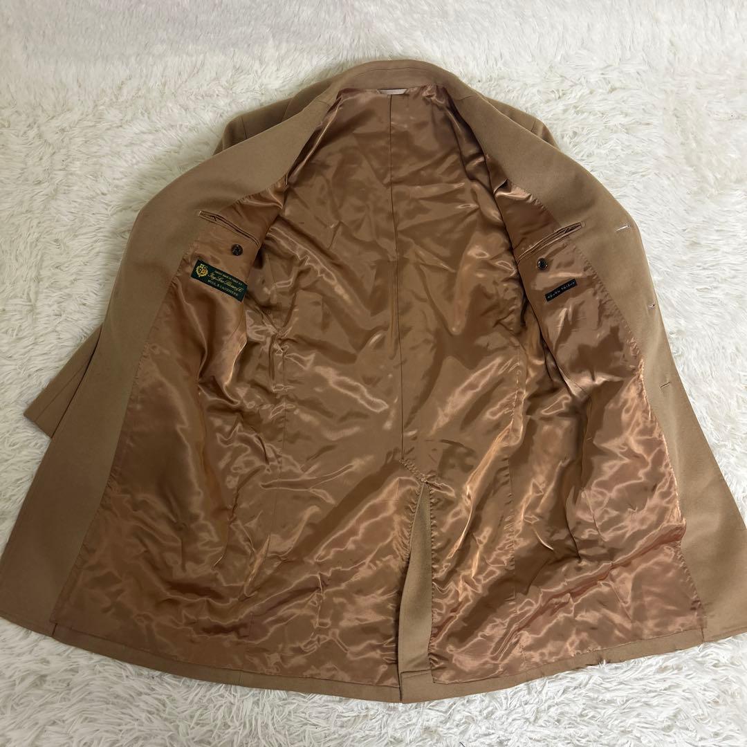 【美品】カシミヤ混　ロロピアーナ × 麻布テーラー チェスターコート キャメル