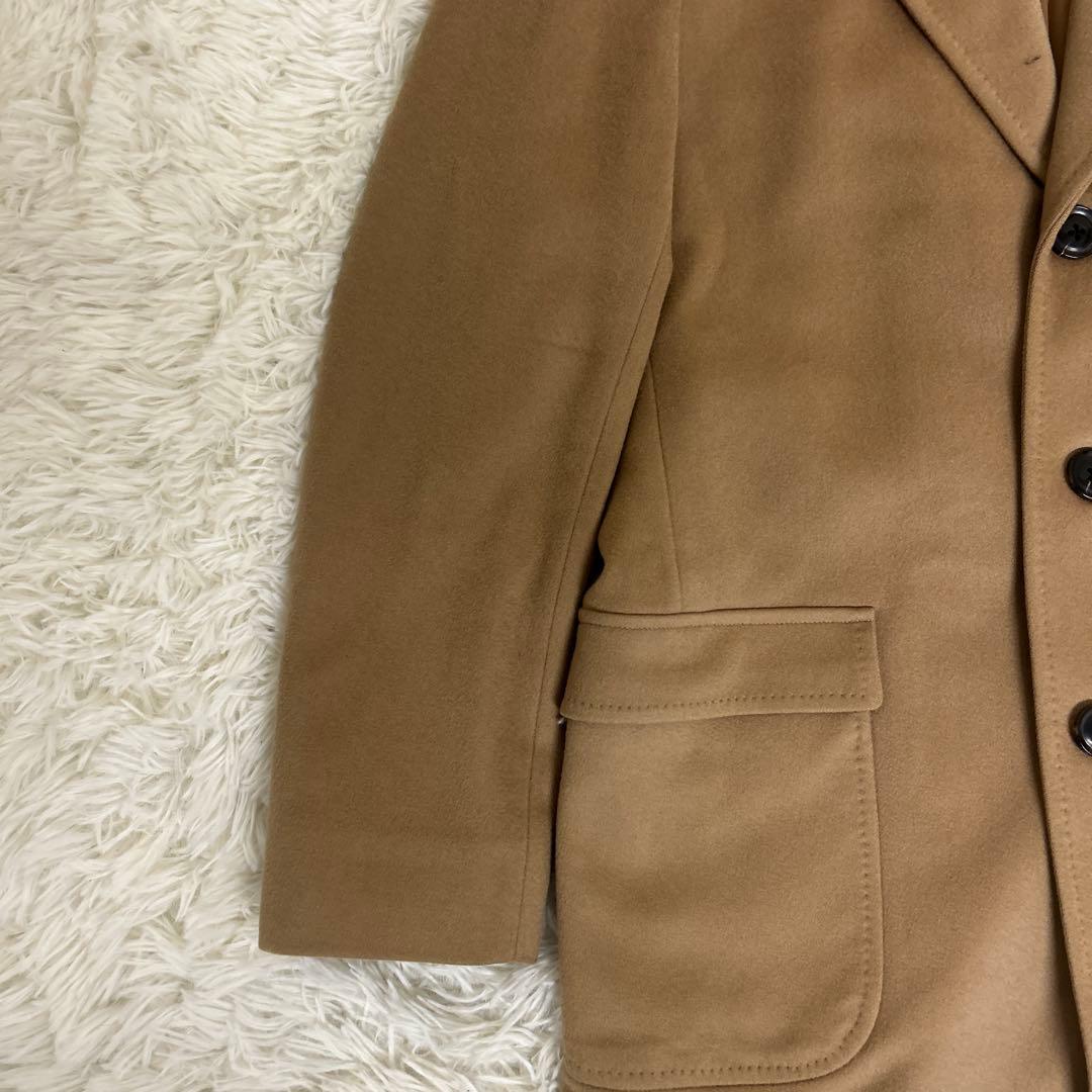 【美品】カシミヤ混　ロロピアーナ × 麻布テーラー チェスターコート キャメル