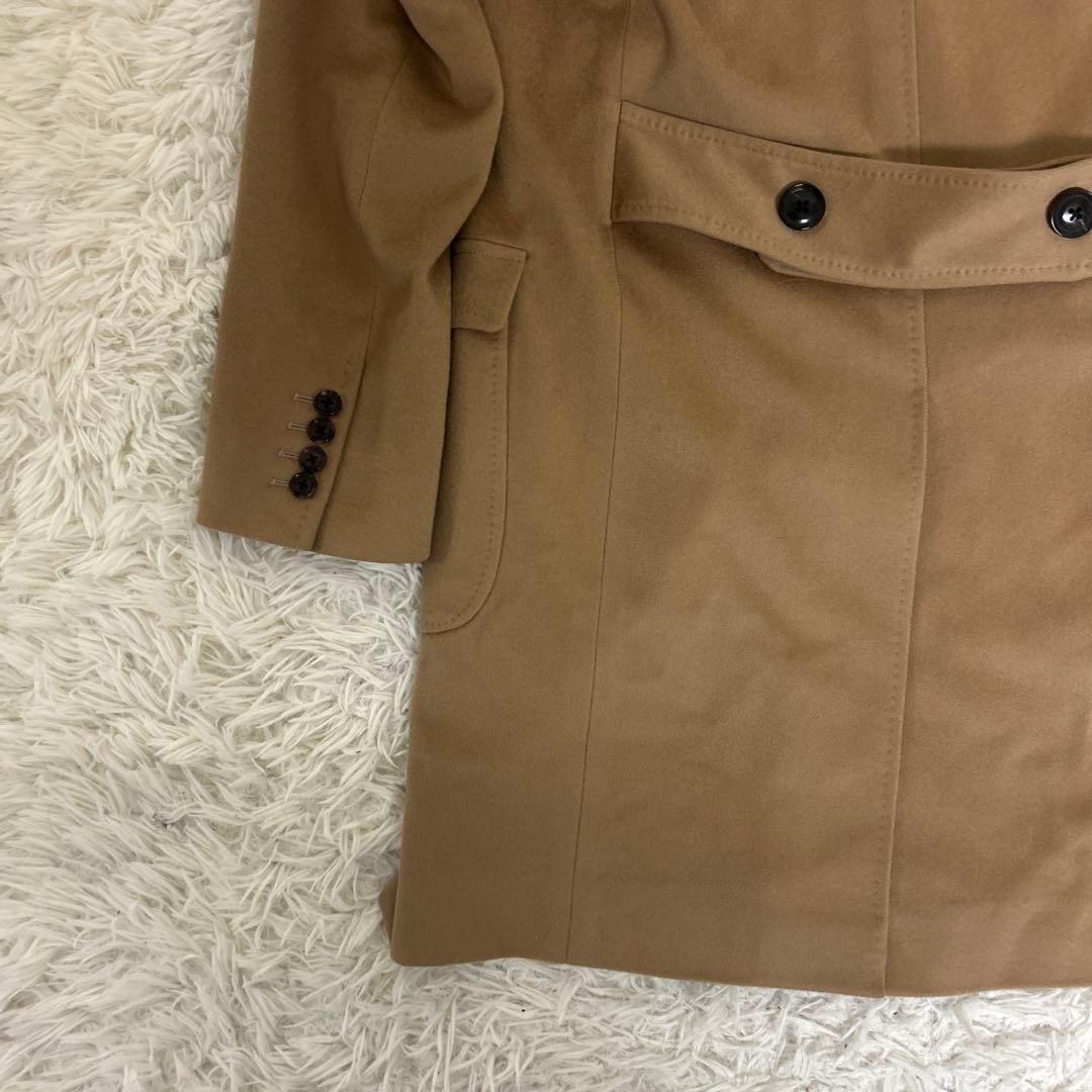 【美品】カシミヤ混　ロロピアーナ × 麻布テーラー チェスターコート キャメル