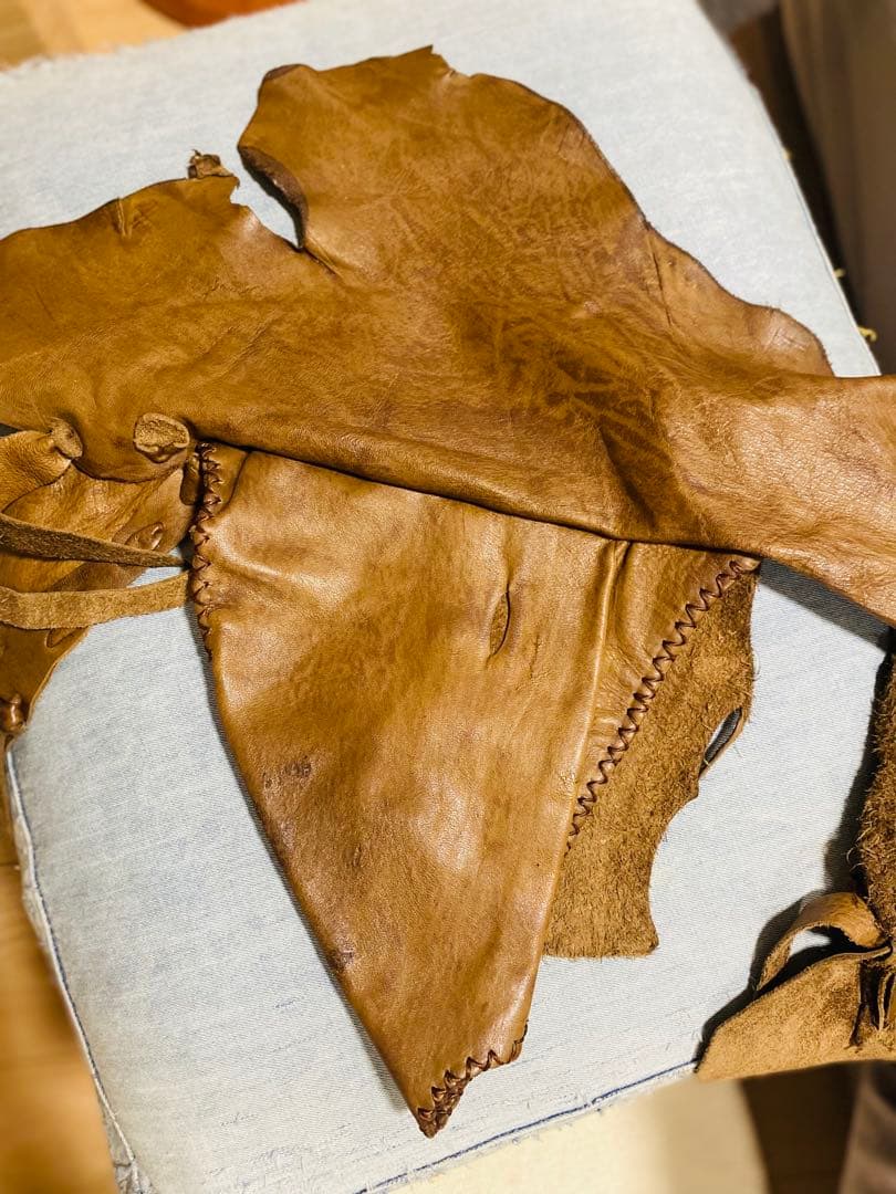 本革 レザー ブラウン ウエストポーチ ヒップバッグ ボヘミアン ギャル