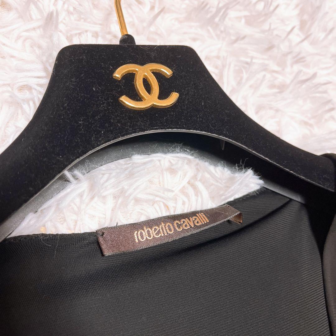 roberto cavalli カシュクール ドレス ワンピース リボン 黒