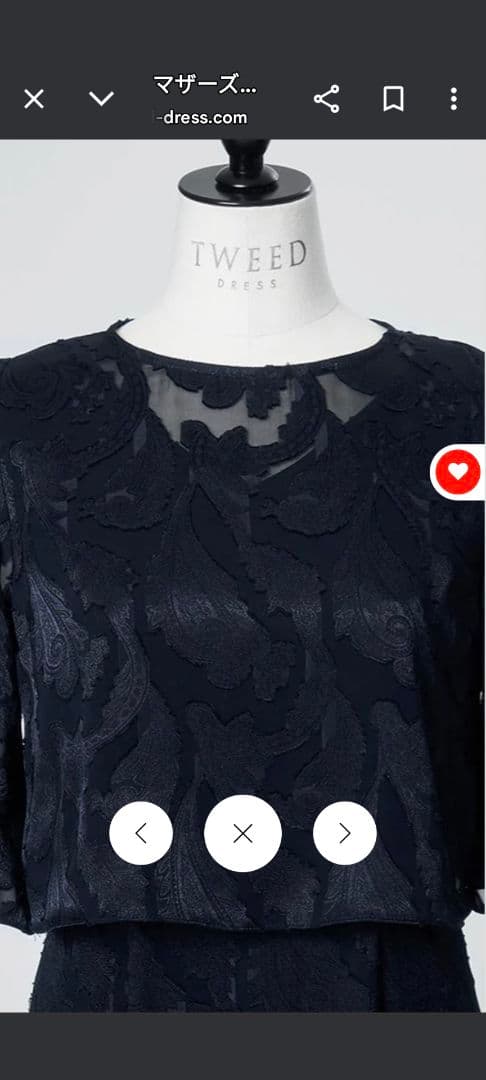 お値下げ TWEED　DRESS　マザードレス 　１３号　ダークネイビー