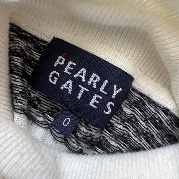 PEARLY GATES パーリーゲイツ　タートルネック 千鳥格子柄　セーター