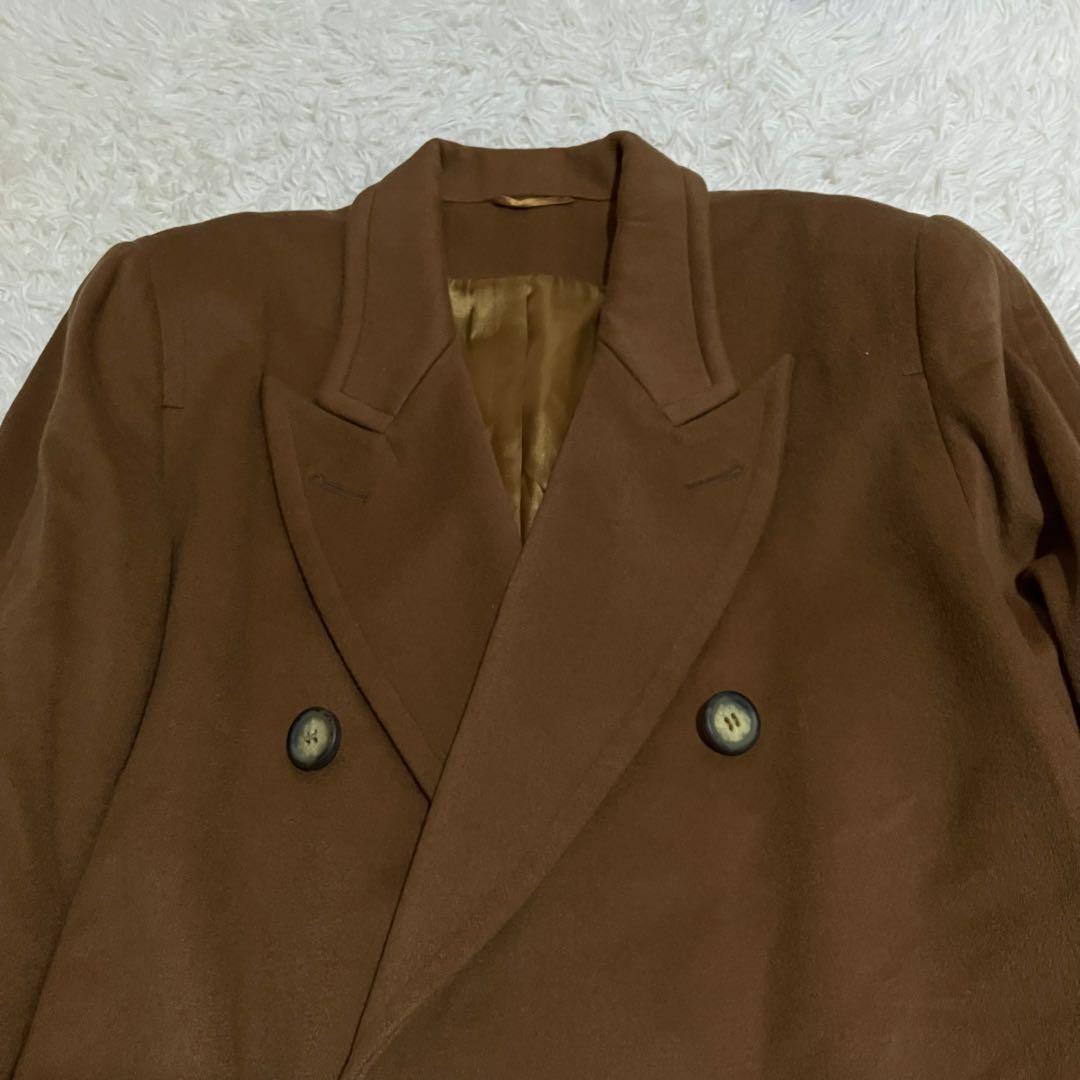 新品 最高級品 カシミヤ100％ チェスターコート 茶 XXL 大きいサイズ