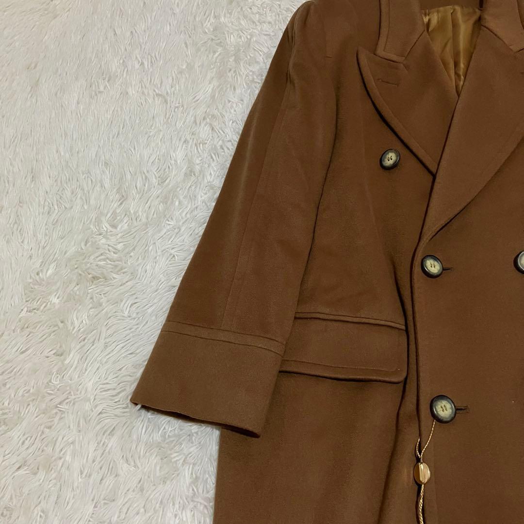 新品 最高級品 カシミヤ100％ チェスターコート 茶 XXL 大きいサイズ