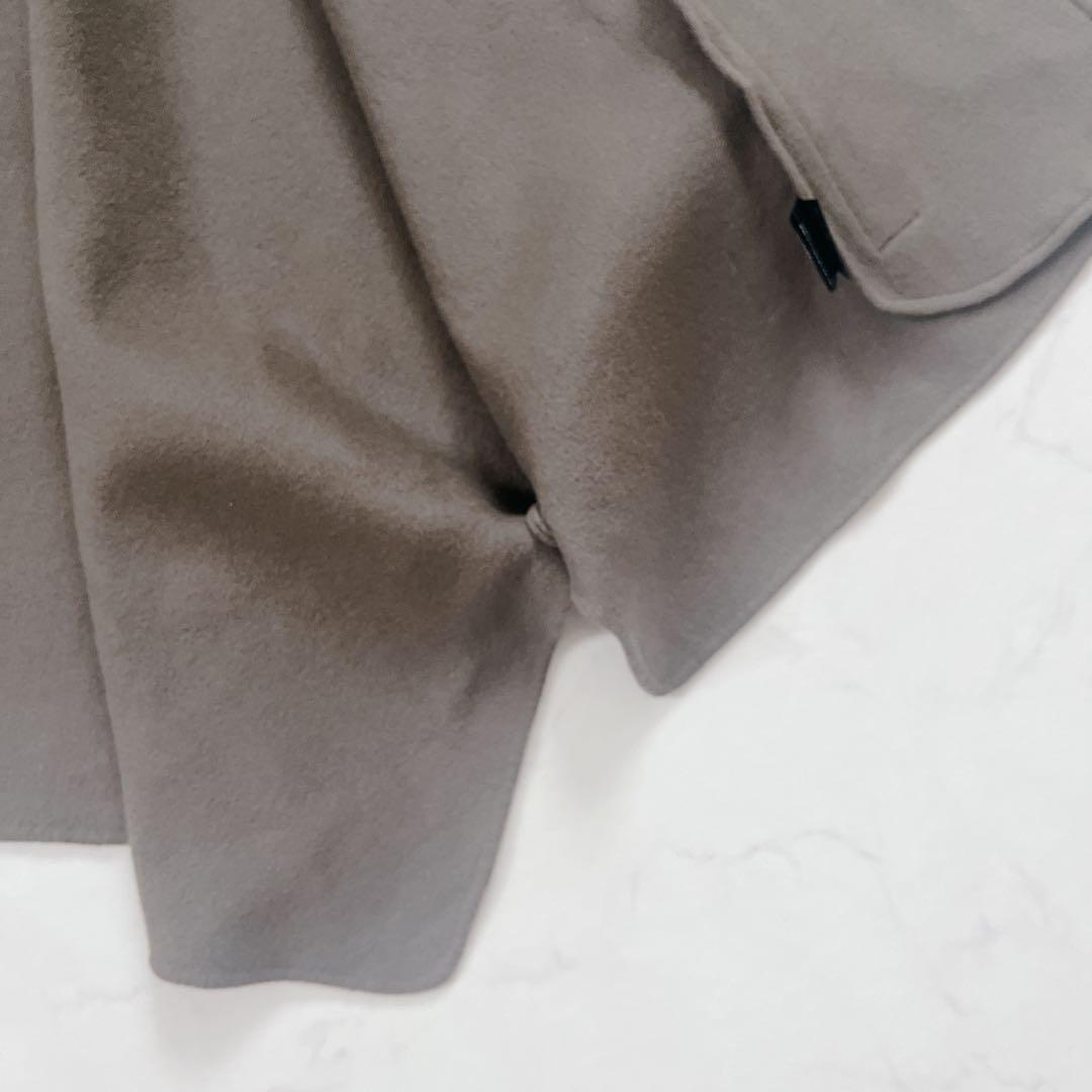 22AW　セオリーリュクス　カシミヤ混　ポンチョコート　ブラウン　38