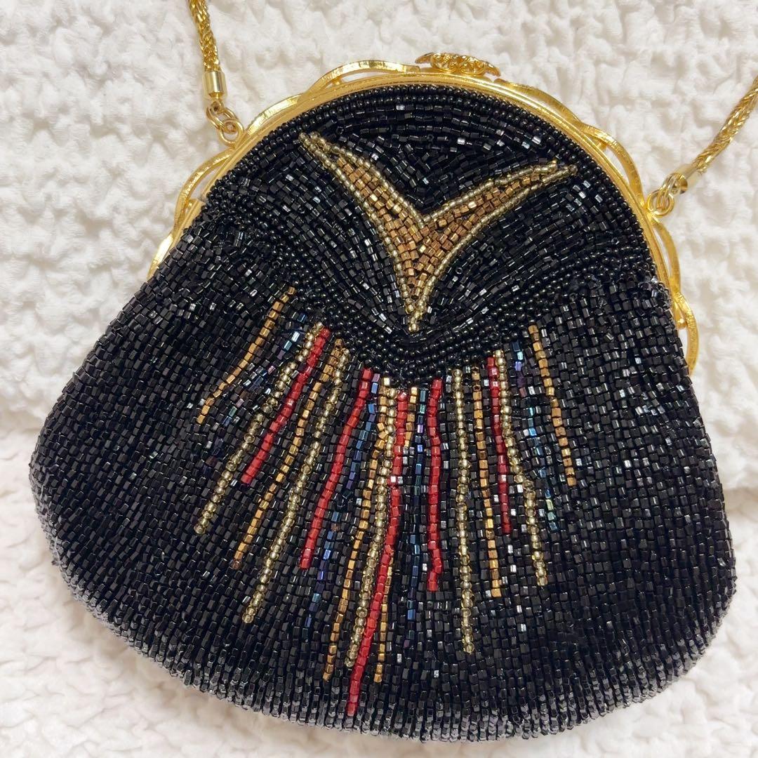 ルミー はしもと ビーズバッグ 和装 マルチカラー パーティバッグ