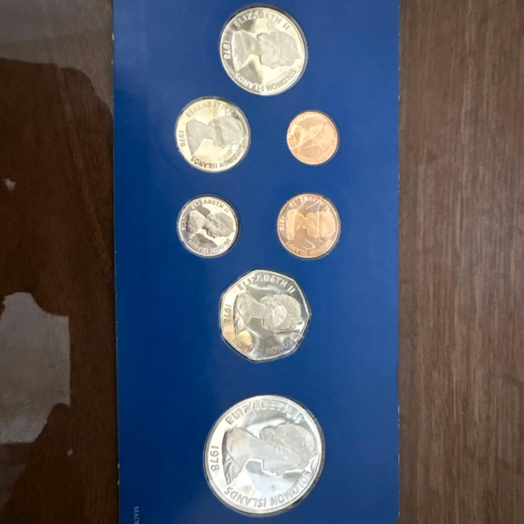 1978年 ソロモン諸島 プルーフコイン 7種セット（大型銀貨含む・証明