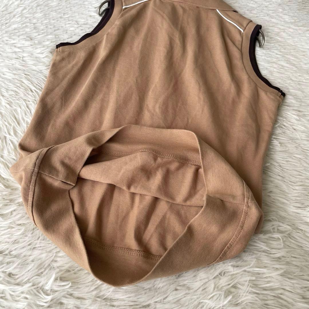 CELINE 希少　トリオンフ　ノースリーブ　ポロシャツ キャメル　M