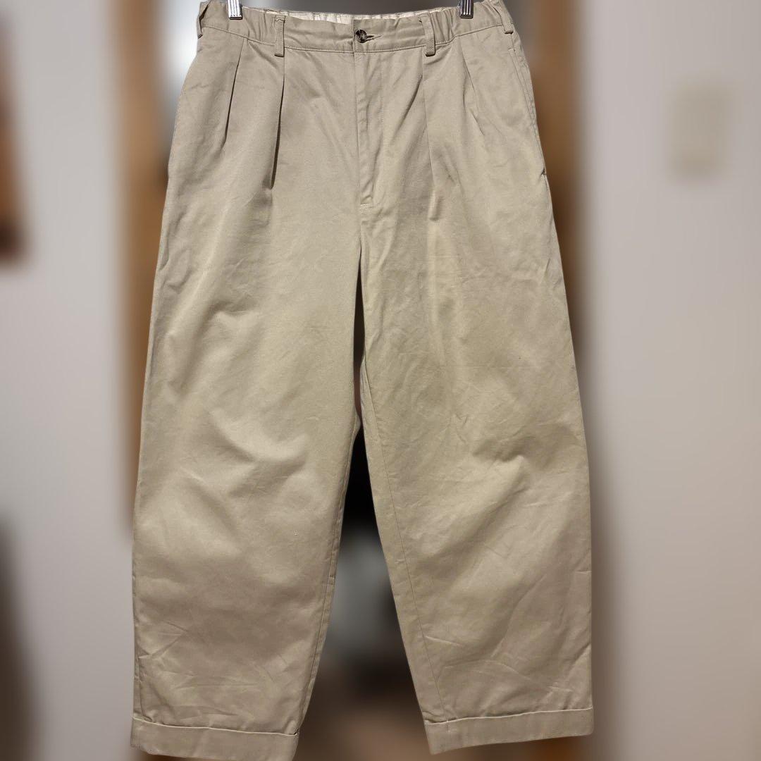 パンツ TapWater Cotton Chino Tuck Trousers 36