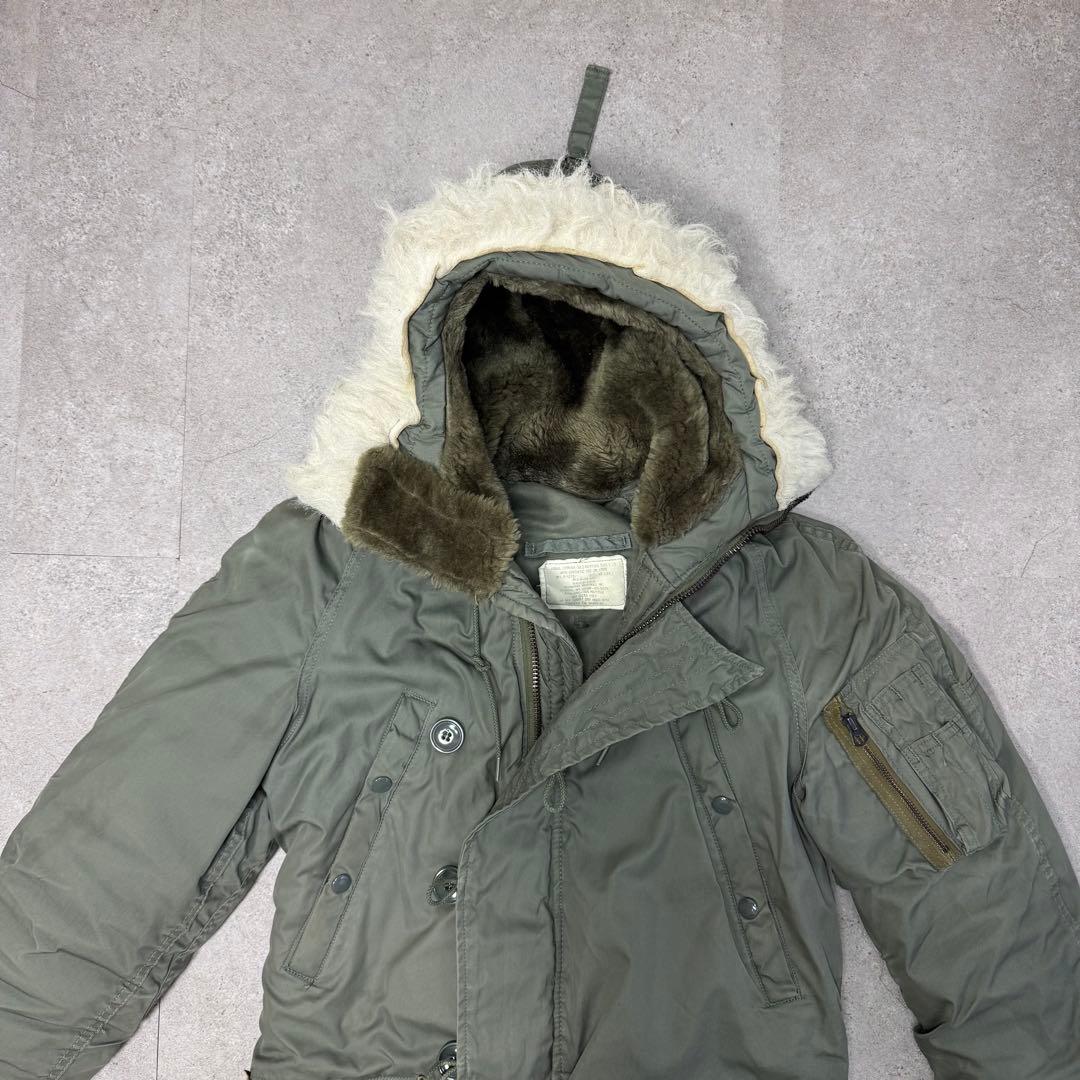 希少サイズ XXS 80s 米軍 官給品 N-3B セージグリーン ユニセックス