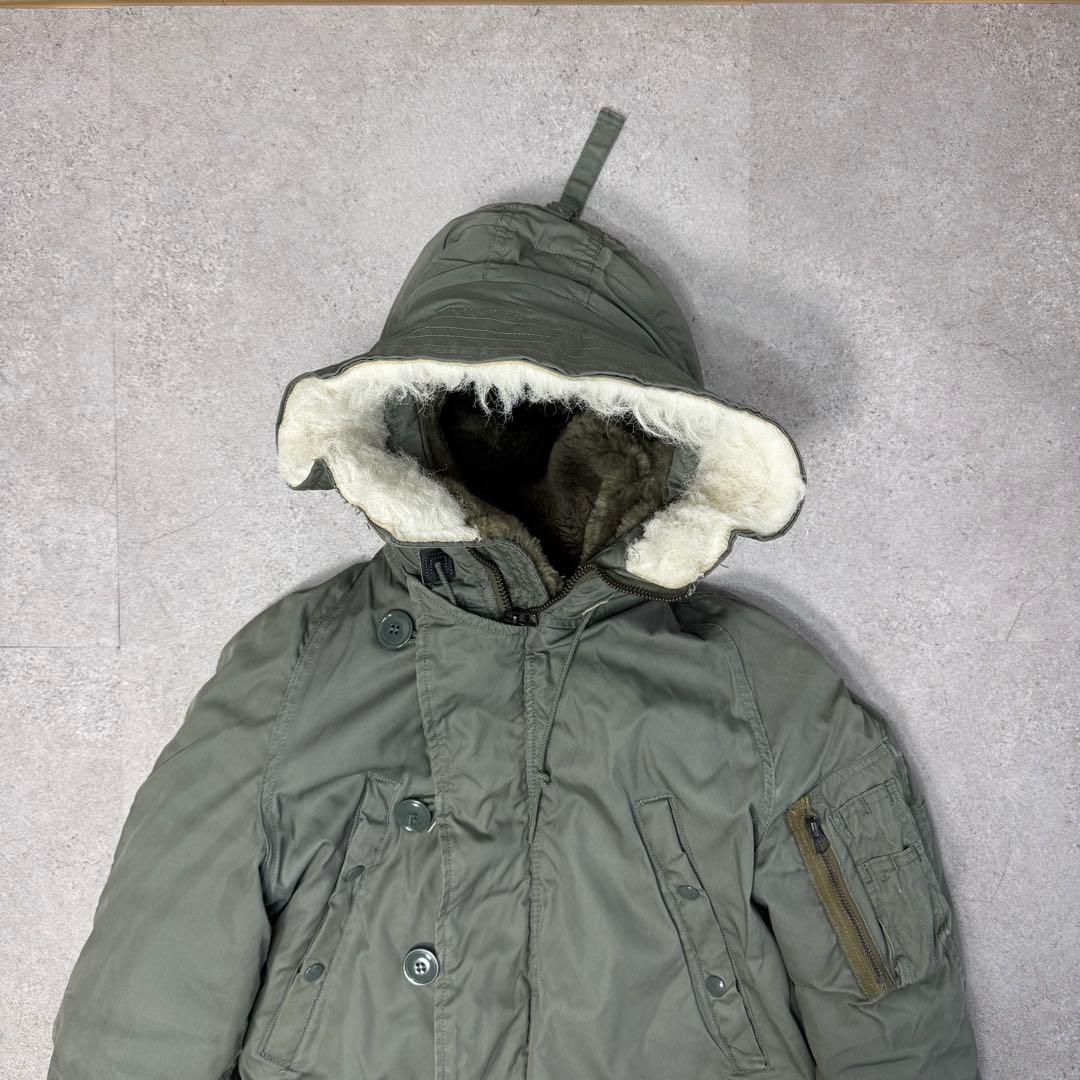 希少サイズ XXS 80s 米軍 官給品 N-3B セージグリーン ユニセックス