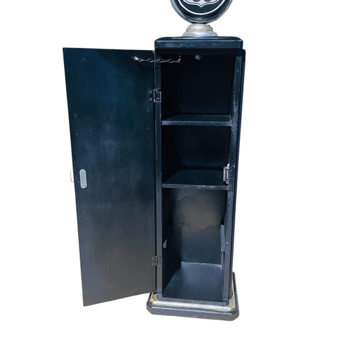 【アメリカン雑貨】ルート66 ガスポンプ CDタワー 小物棚 マルチキャビネット