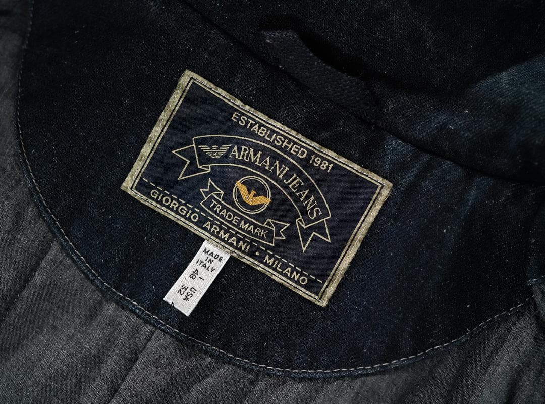 イタリア製 ARMANI JEANS デニム コート ライナー付き 48サイズ