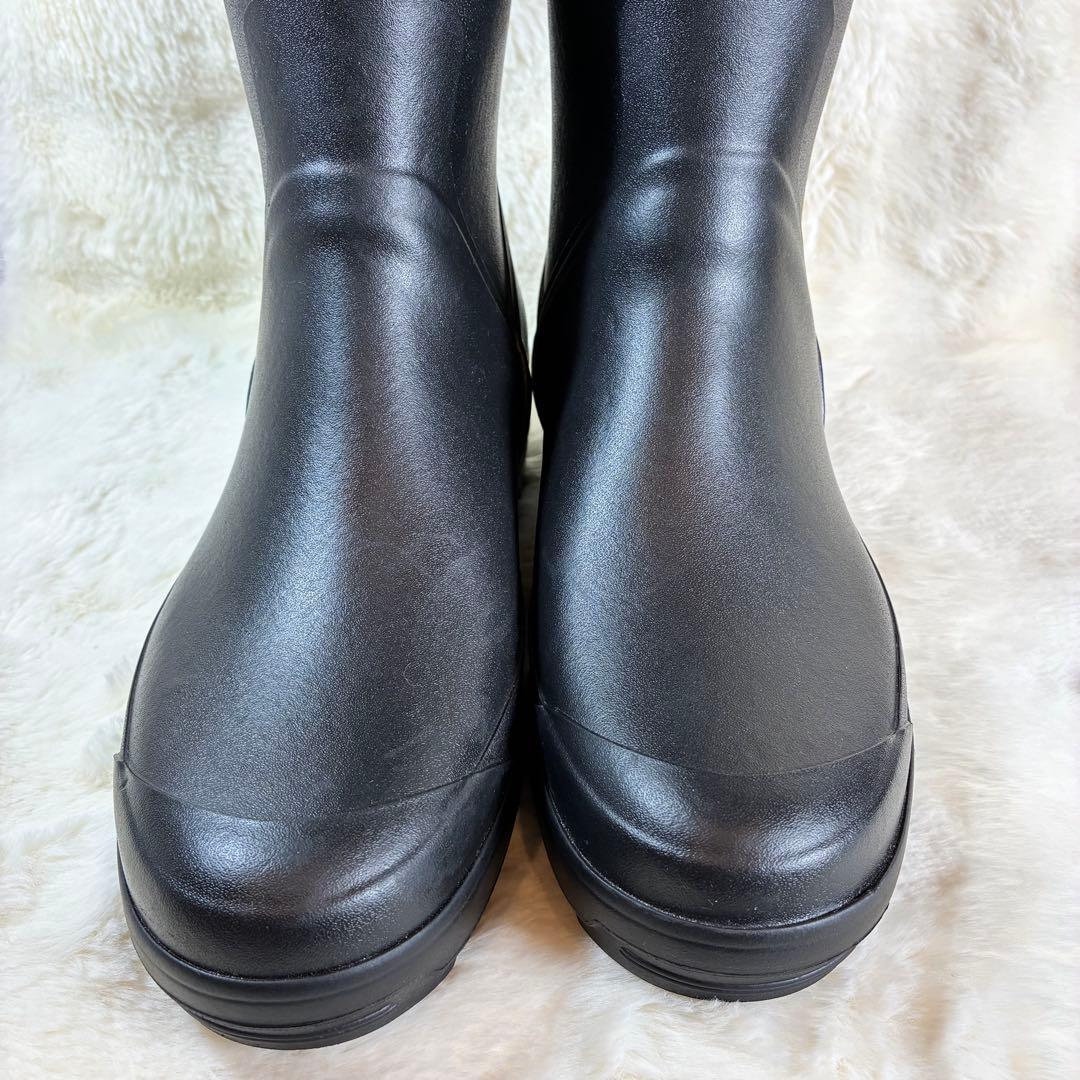 【AIGLE】 美品　レインブーツ42 エーグルラバーブーツ 黒　長靴　綺麗