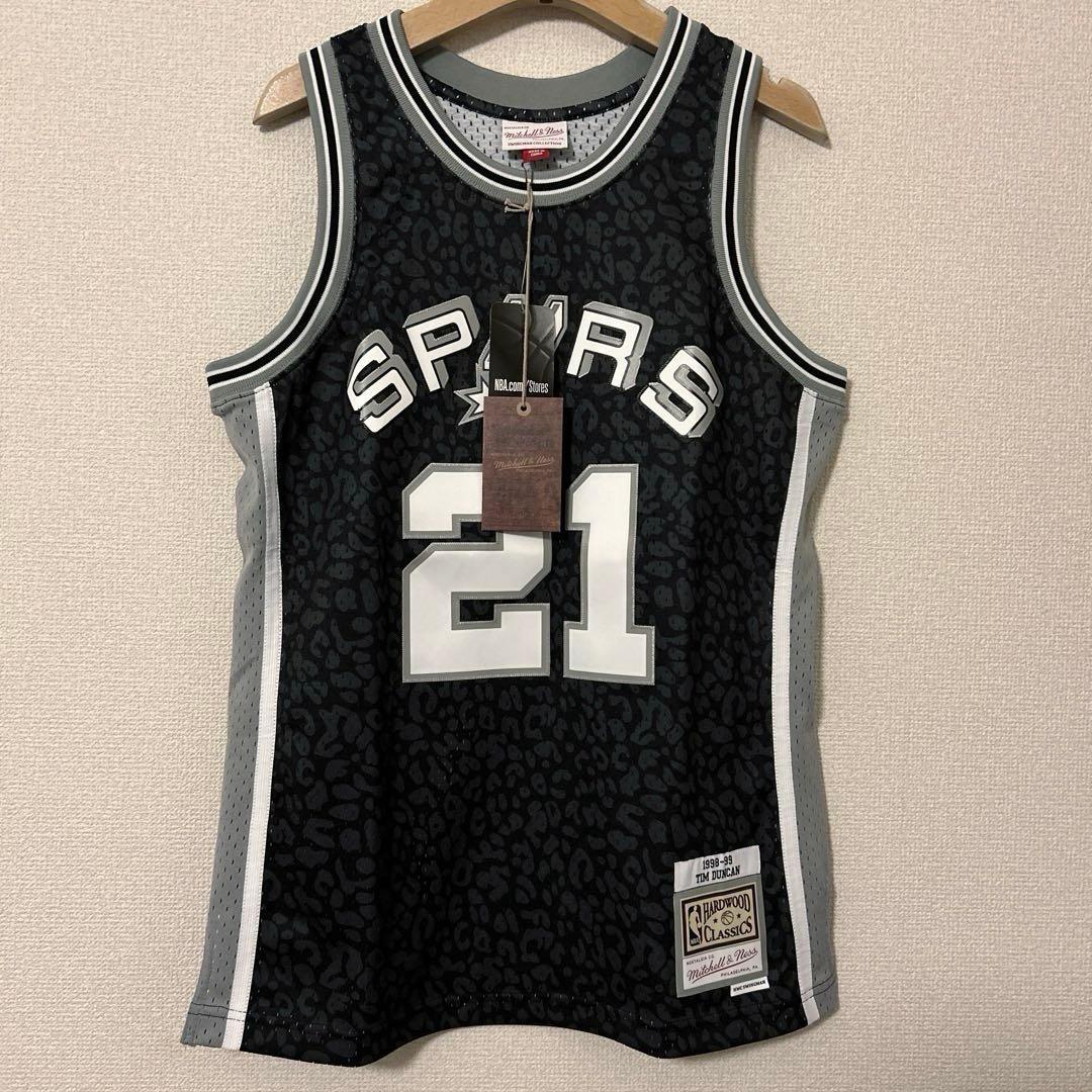 正規品　ミッチェル&ネス　バスケジャージ　スパーズ　ダンカン　ブラックパンサー
