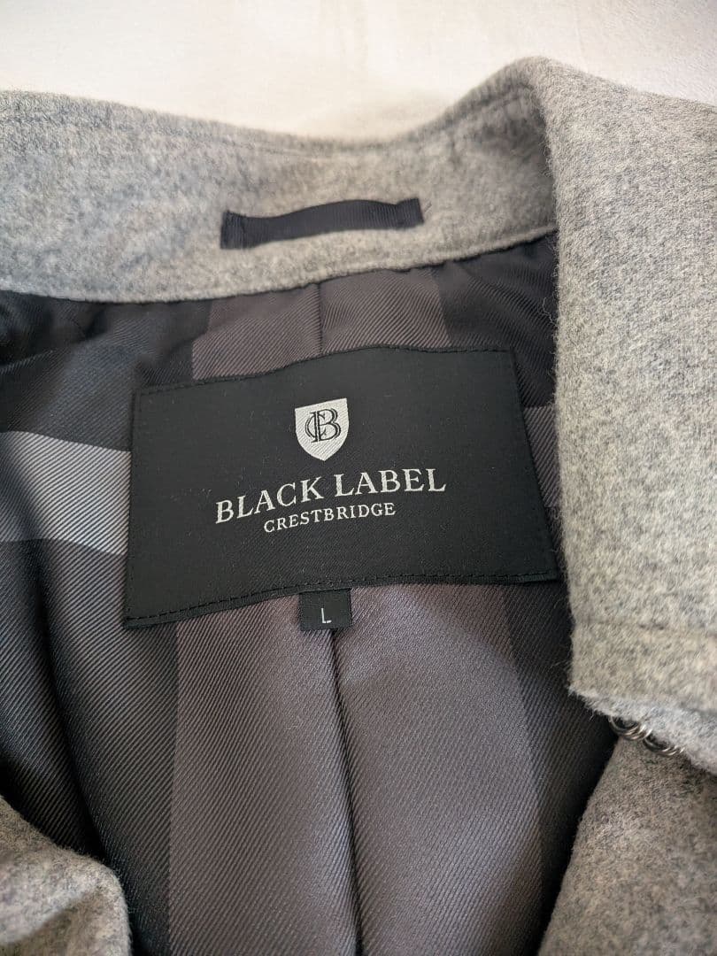 ウールピーコート グレー ダブルボタン ダウンピーコート ダウンコート