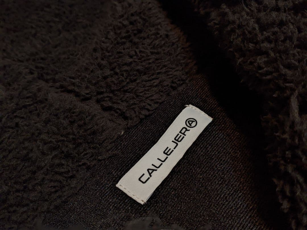 カジェヘラ　切替　ボア　ハーフジップ　パーカー　スウェット　ゴルフ　ウェア　黒