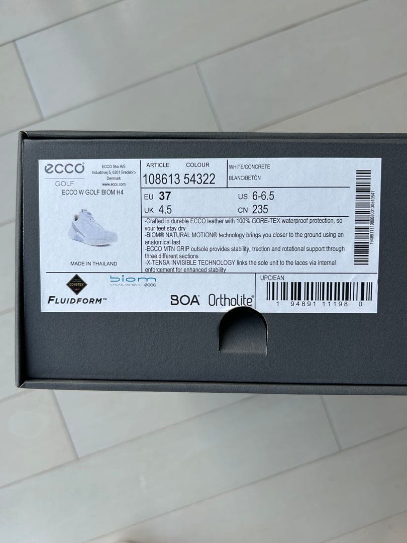 ECCO ゴルフシューズ ホワイト　37
