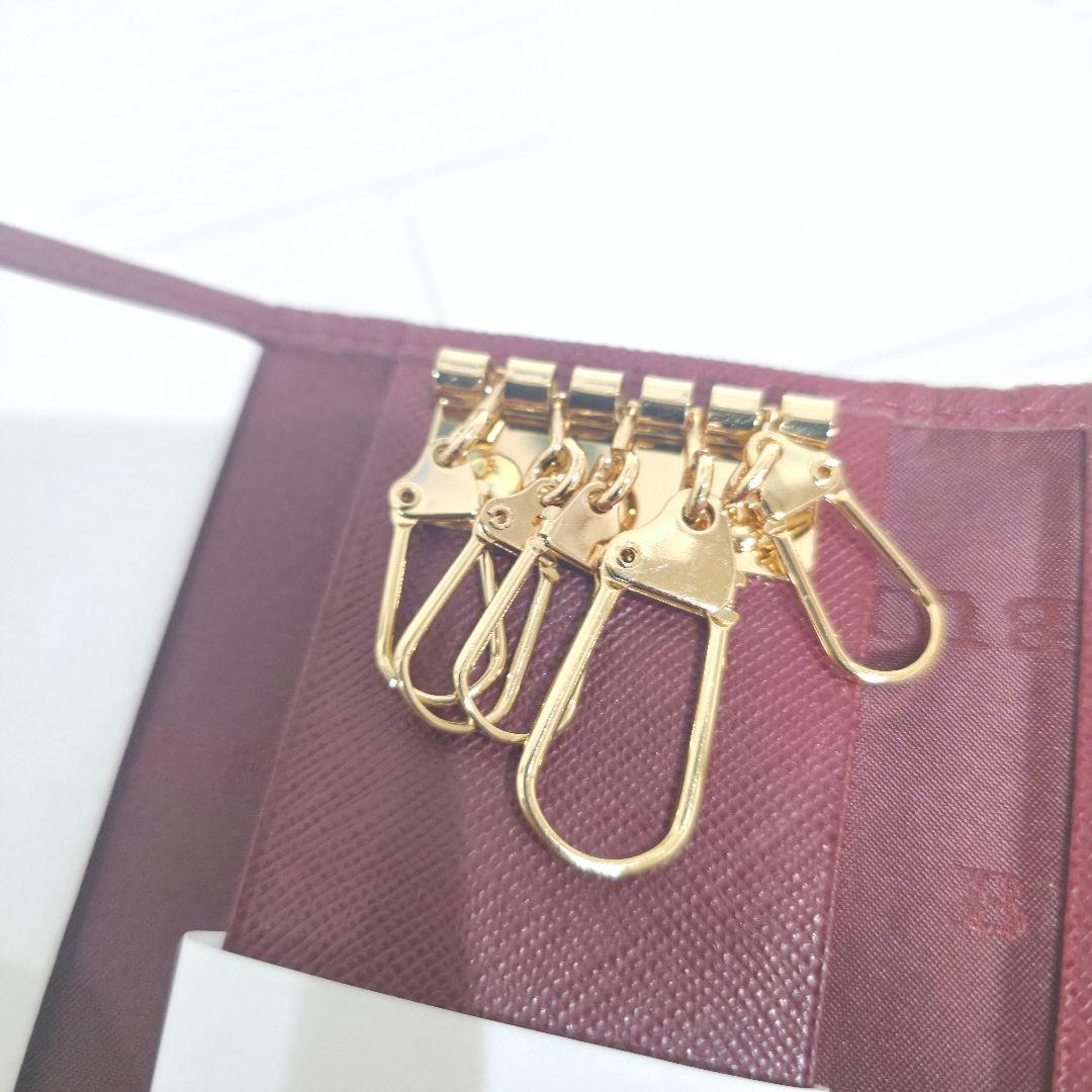 224【未使用品 箱付き】 　バーバリー 5連キーケース ベージュ ノバチェック