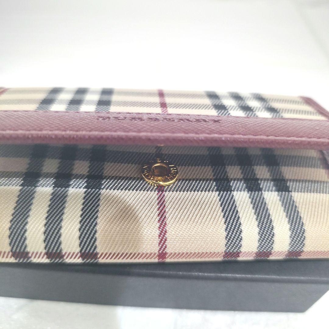 224【未使用品 箱付き】 　バーバリー 5連キーケース ベージュ ノバチェック