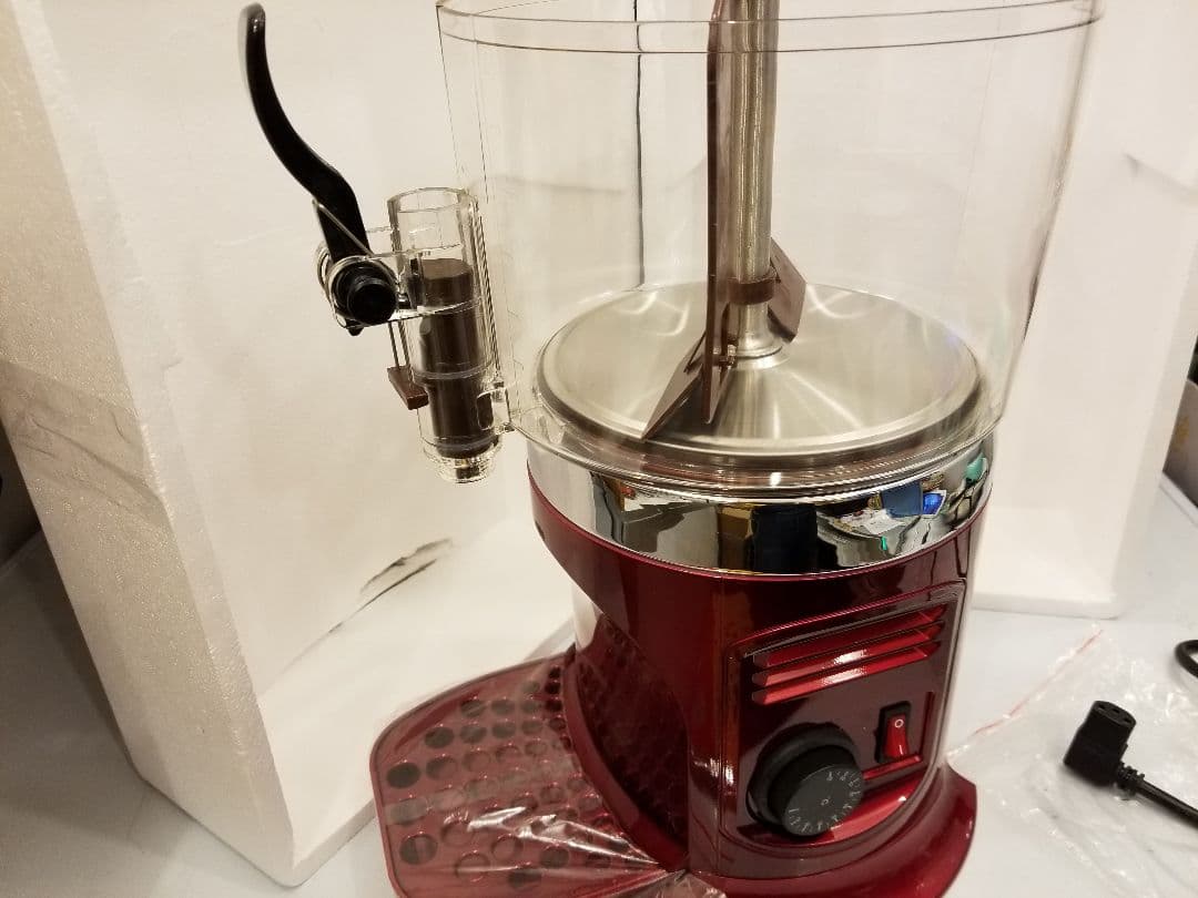 ホットチョコレートディスペンサー　赤　ホットドリンク　ポット