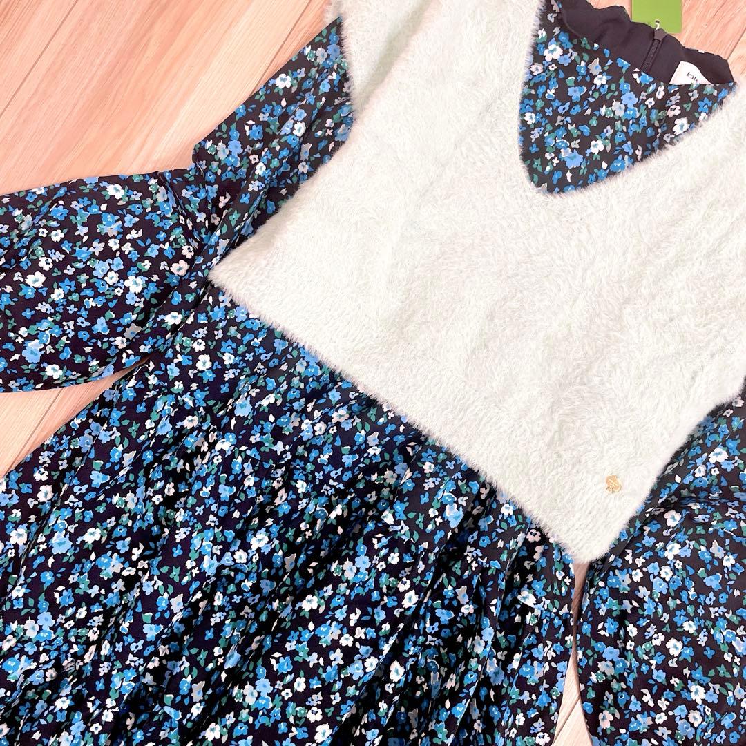 新品 ニットベスト&ポピーワンピースセット ケイトスペード