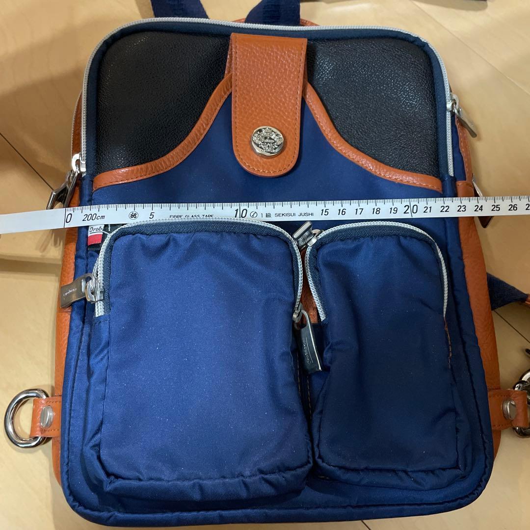 【まいたろー❤︎】Orobiancoオロビアンコネイビーとブラウンショルダー