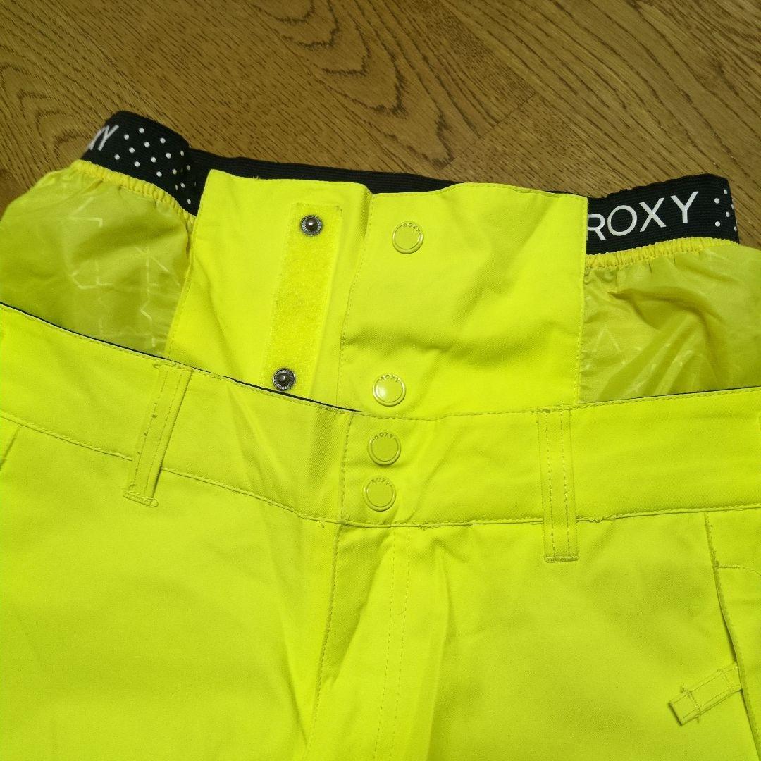 【美品】ROXY　スノボウェア　上下セットアップ　Ｓ　　ブルー　総柄　イエロー