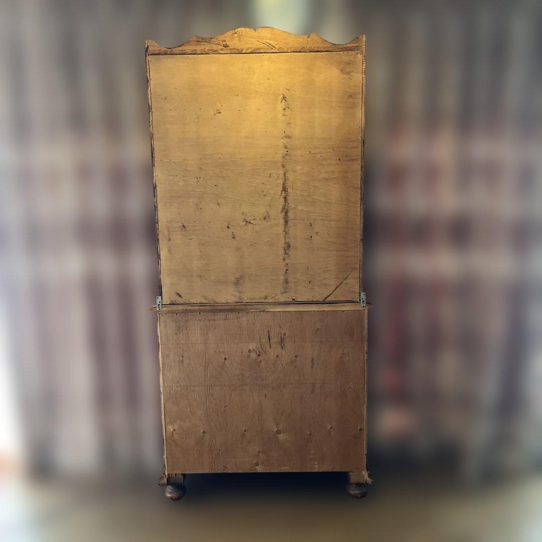 英国アンティーク　カップボード　飾り棚