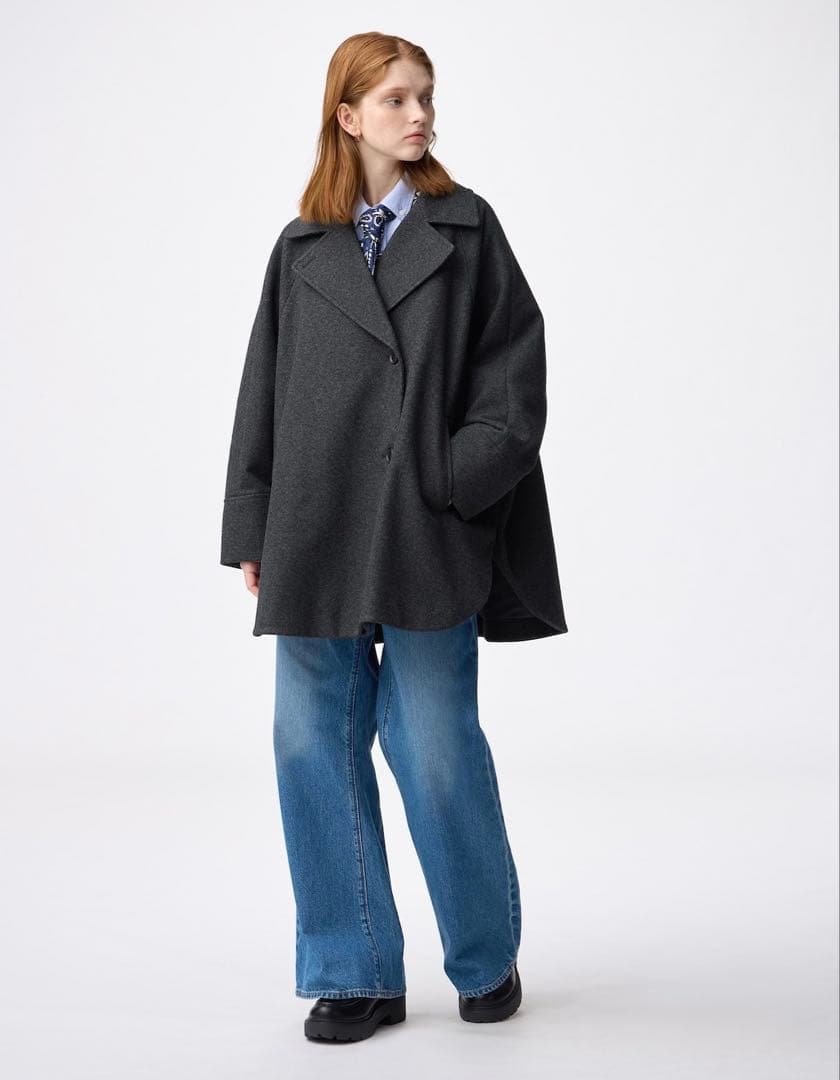 ジーユー　コージーメルトンケープコートZ+E❤︎