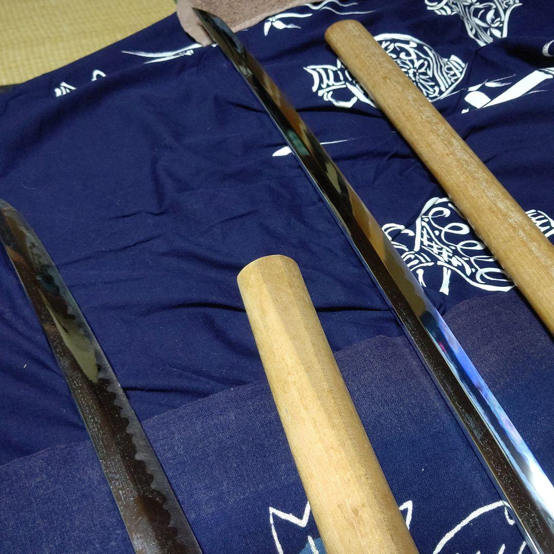 模造刀 白鞘？長短2本セット 拵え 脇差