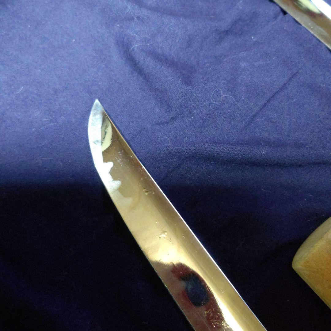 模造刀 白鞘？長短2本セット 拵え 脇差