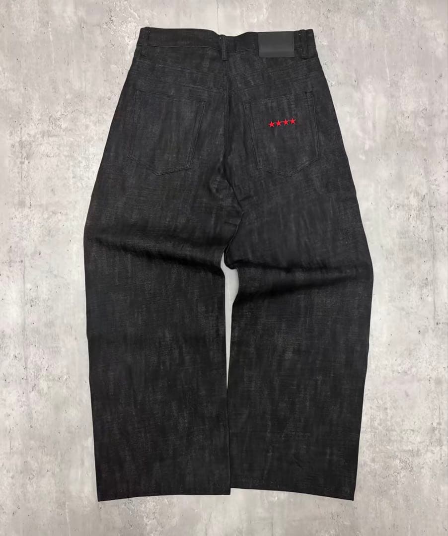 パンツ 9/S PROJECT BUTTON FLY DENIM - BLACK L
