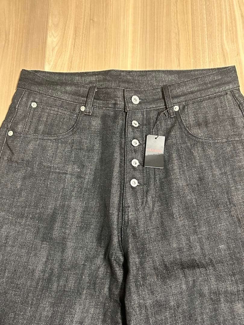 パンツ 9/S PROJECT BUTTON FLY DENIM - BLACK L
