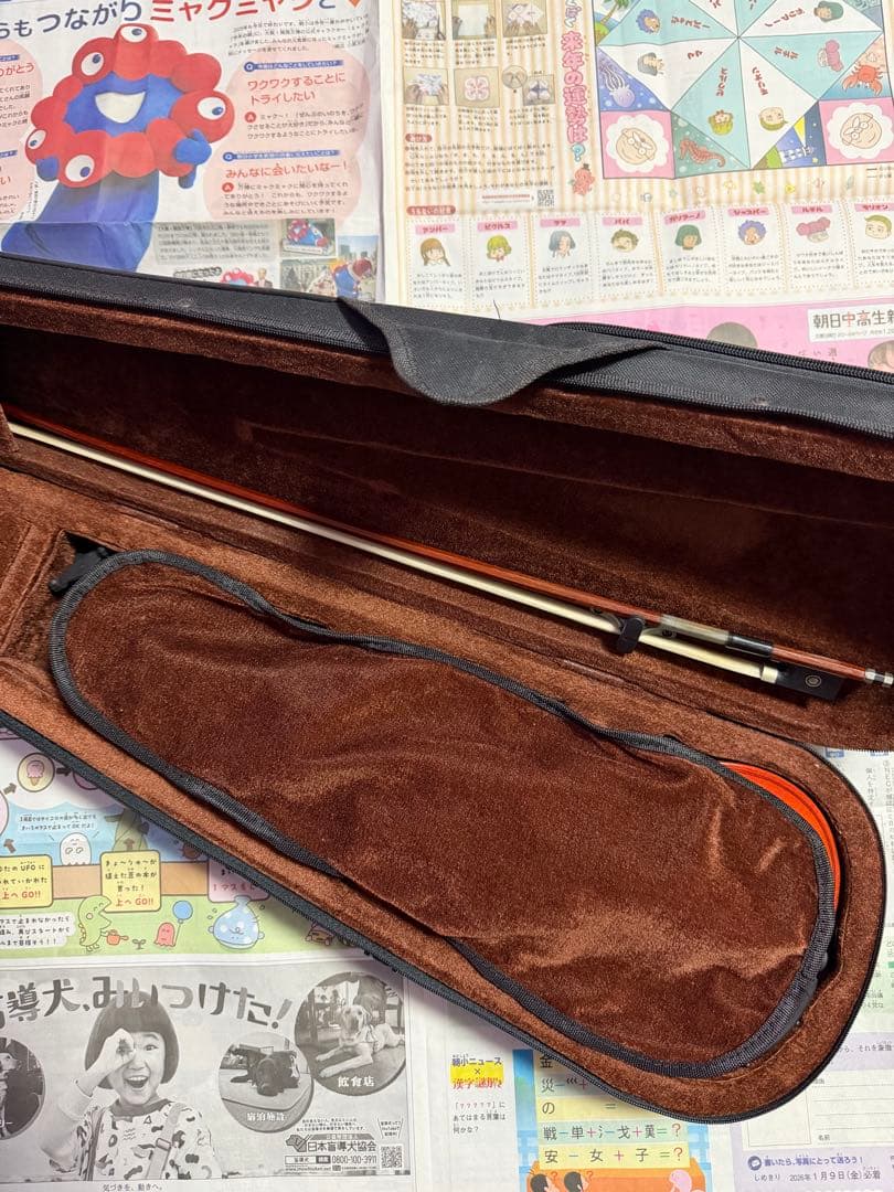 ARS MUSIC 分数バイオリン 1/2 弓・ケース・肩当て付き