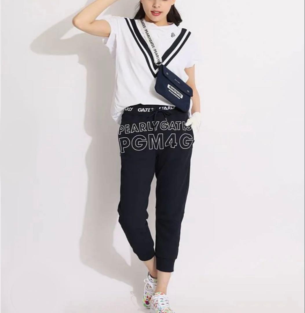 【うさぎ 様】PEARLY GATES パーリーゲイツジョガーパンツネイビー00
