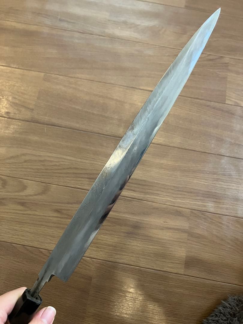 東源正虎？　フグ引き包丁　青鋼　天然砥石で本刃付け済み❗️
